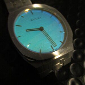 Gucci, NEW, Swiss Quartz Blue Dial 38mm Men's Watch, Sapphire Crystal, YA163409